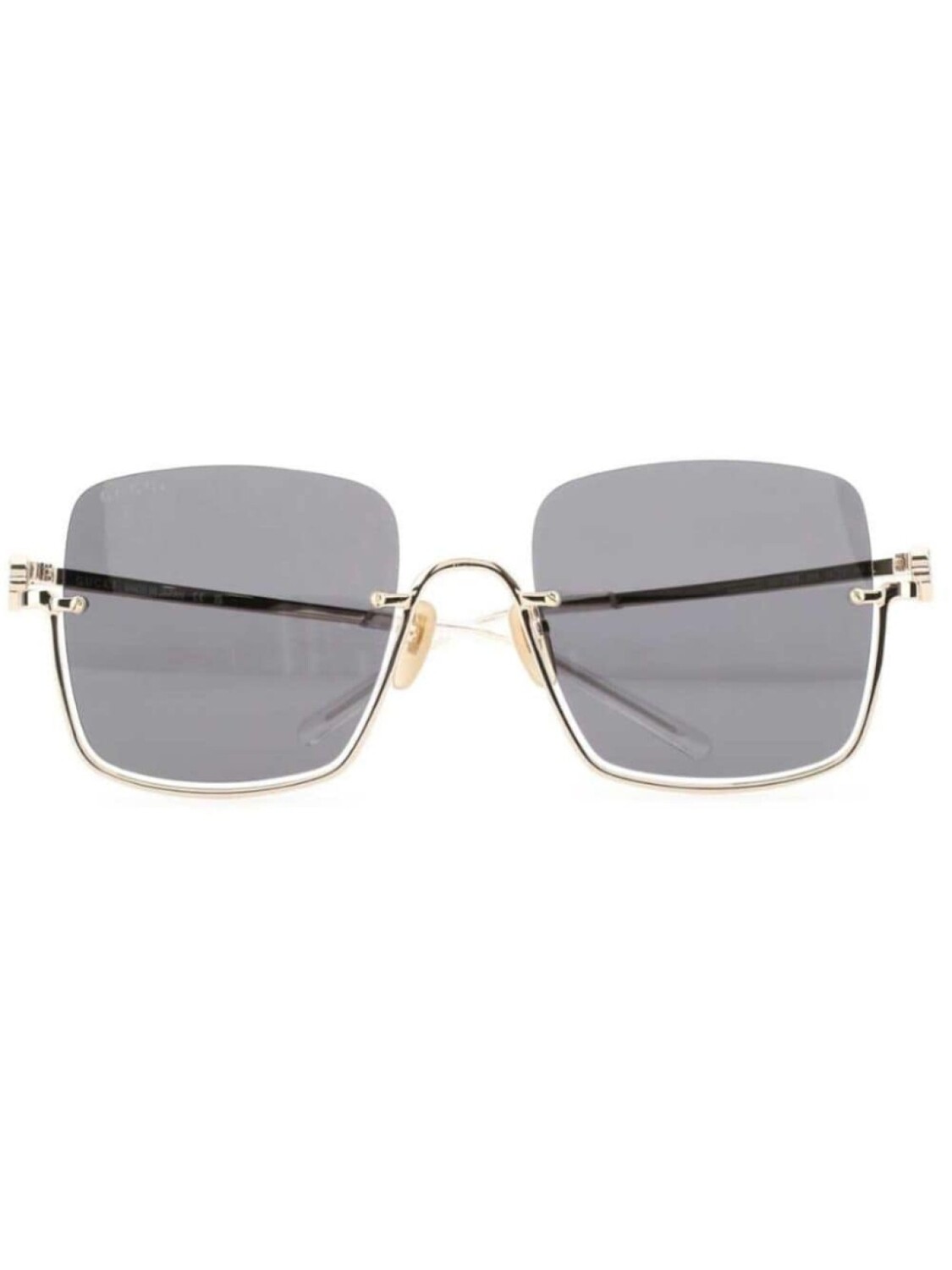 

Солнцезащитные очки Gucci Eyewear Double G в квадратной оправе, золотой