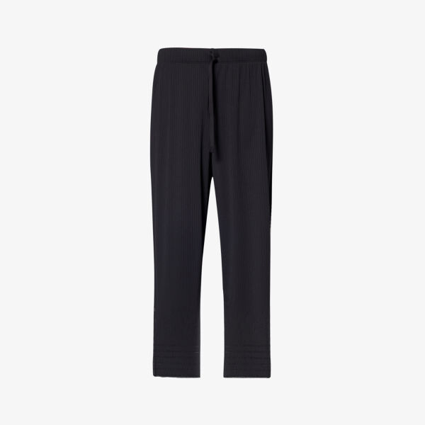 

Широкие трикотажные брюки со средней посадкой и складками Pleats Please Issey Miyake, черный