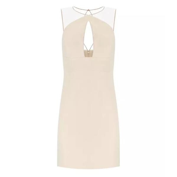 

Платье butter dress with tulle Elisabetta Franchi, бежевый
