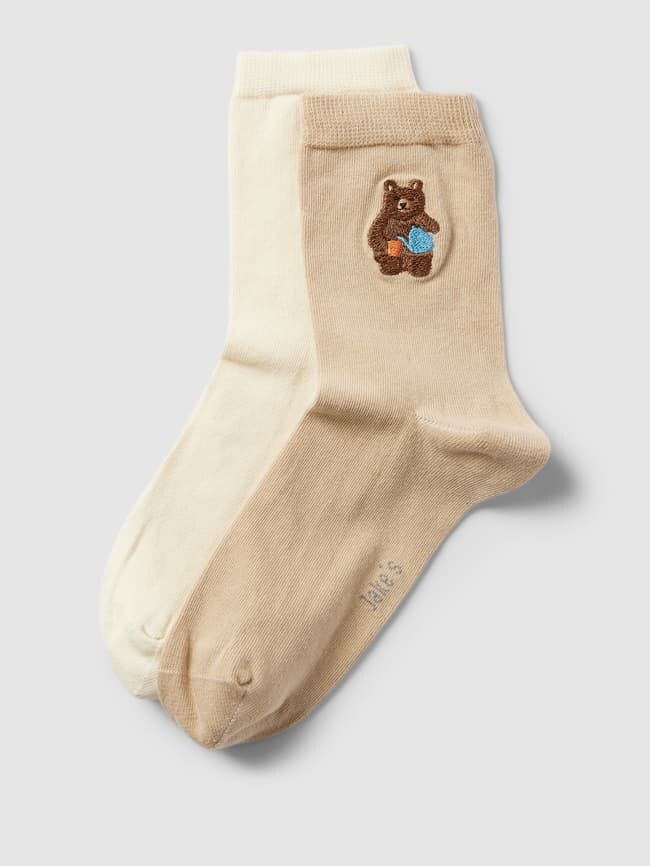 

Носки с узорной строчкой, в упаковке 2 шт Jake*s Casual, молочный