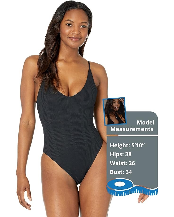 

Купальник L*Space Pointelle Rib Gianna Classic One-Piece, черный