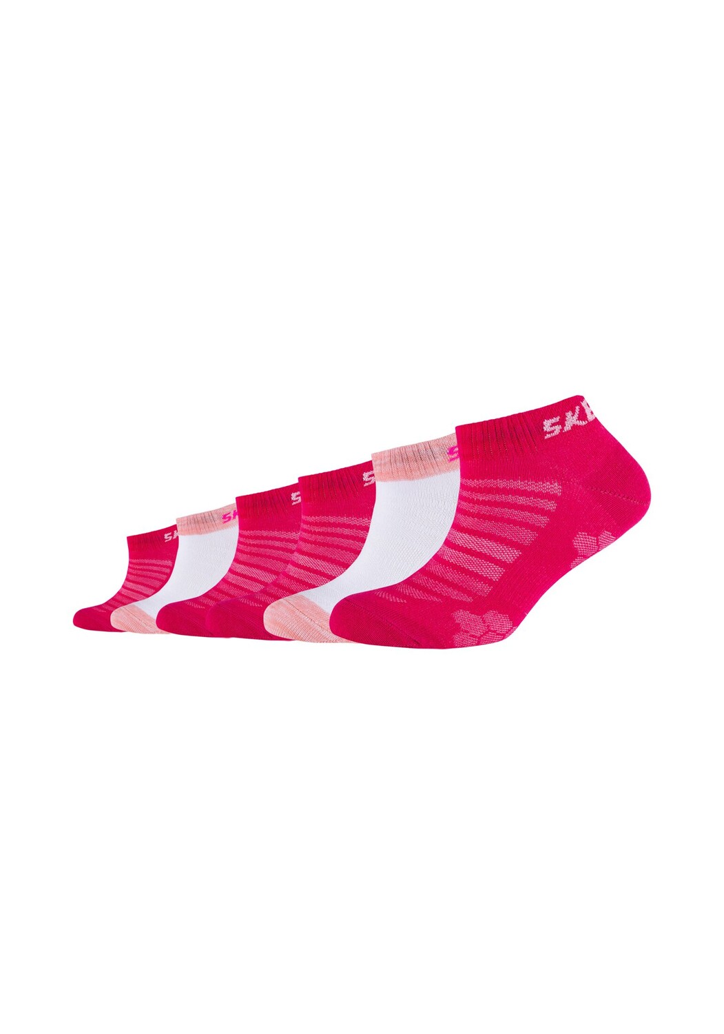 

Носки Skechers Sneaker 6 шт mesh ventilation, цвет pink glow mix