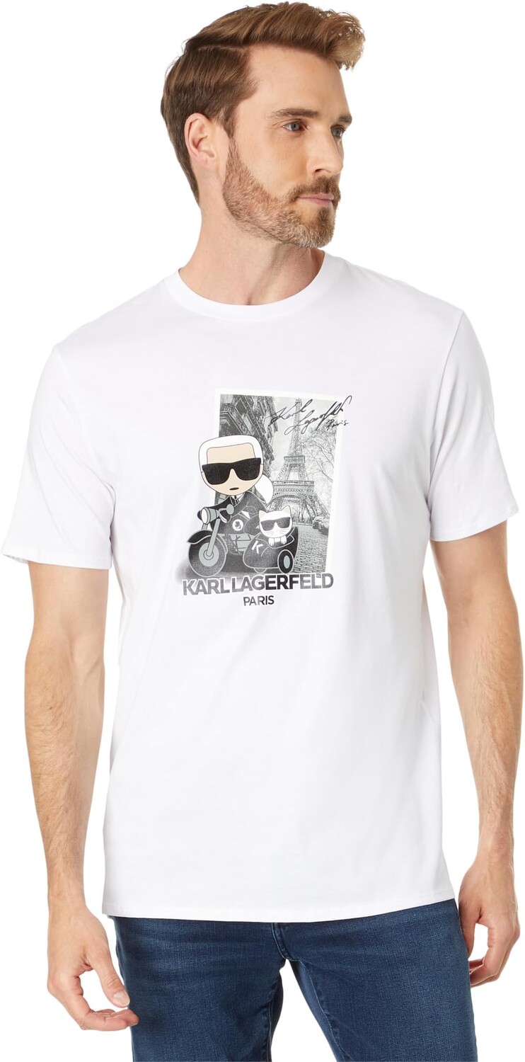 

Футболка Karl & Choupette в Париже Karl Lagerfeld Paris, белый