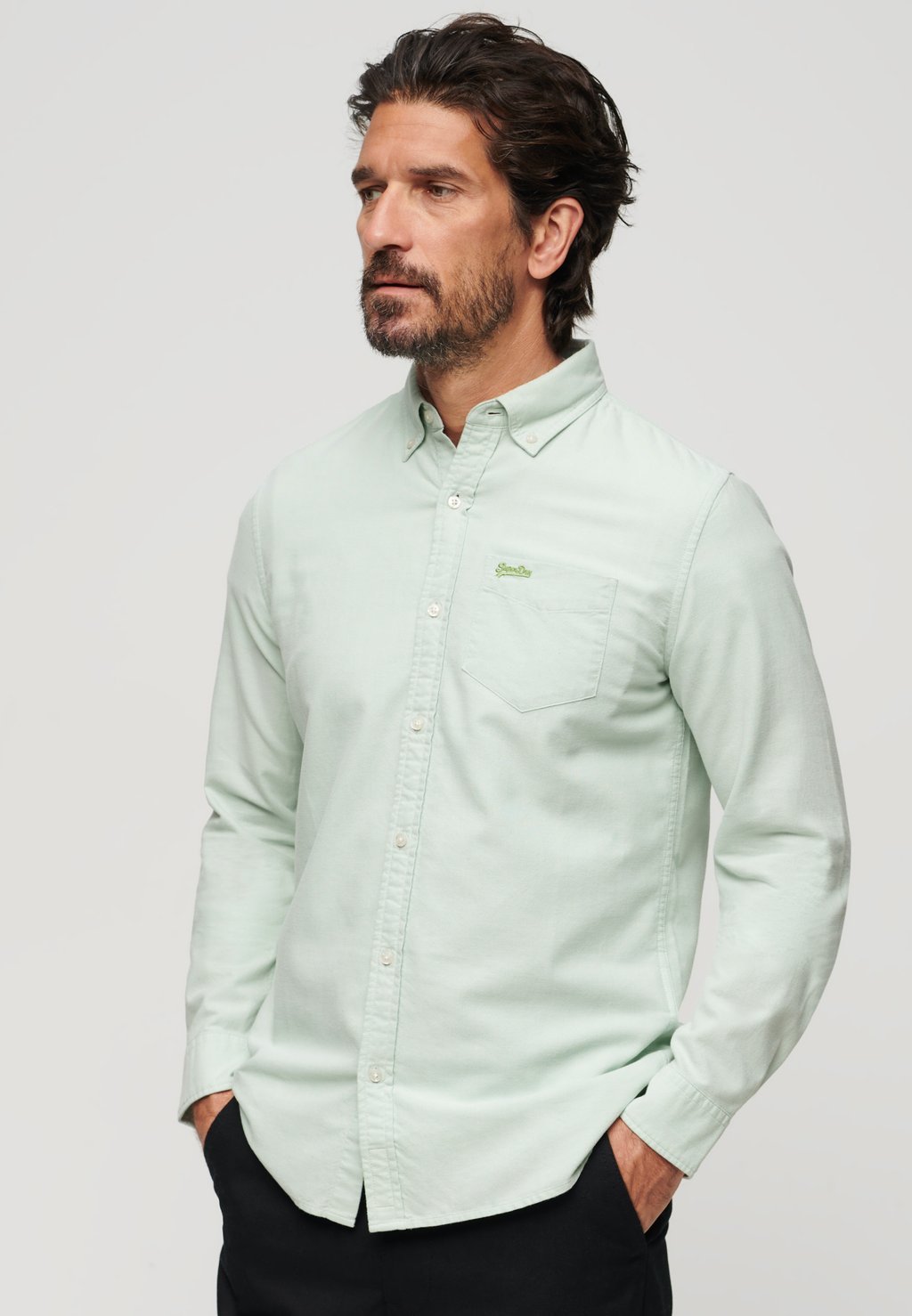 

Рубашка WASHED OXFORD Superdry, цвет light green