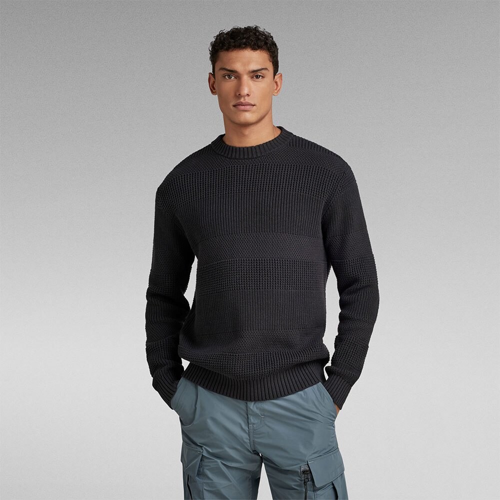 

Свитер G-Star Hori Structure R Crew Neck, черный