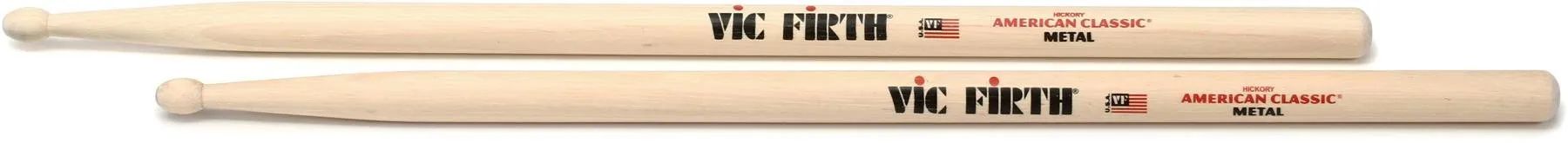 

Классические американские барабанные палочки Vic Firth — металл — деревянный наконечник