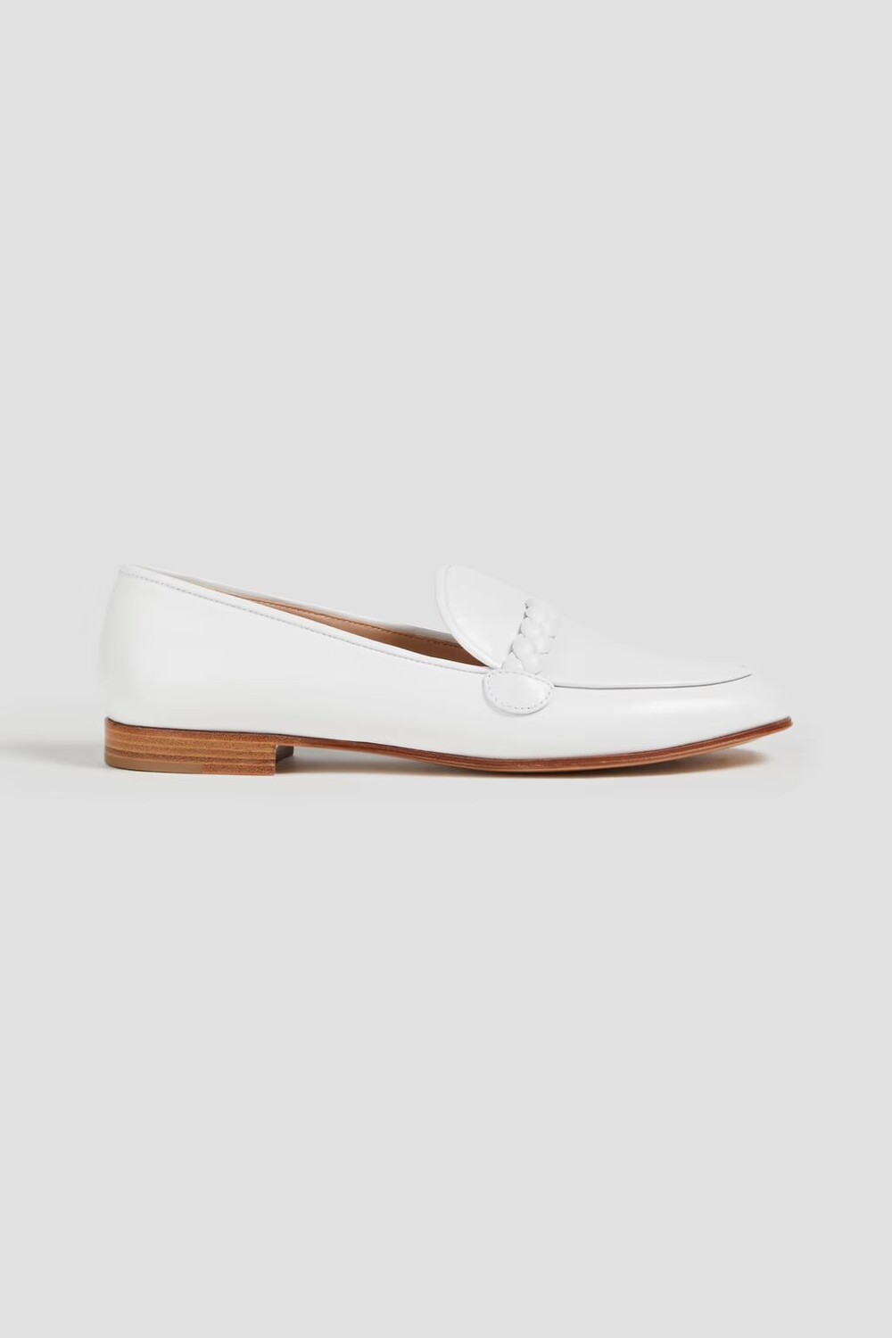 

Плетеные кожаные лоферы Gianvito Rossi, белый