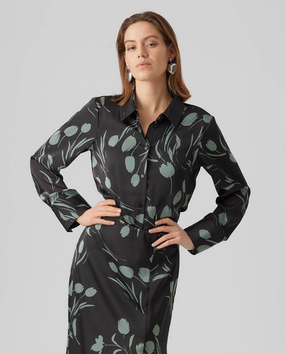 

Женская свободная рубашка с длинными рукавами Vero Moda, черный