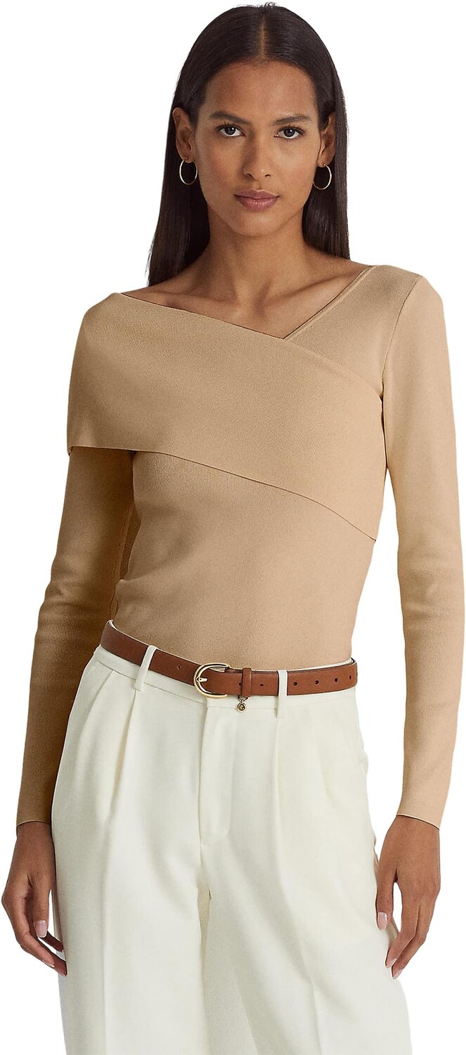 

Асимметричный свитер с длинным рукавом LAUREN Ralph Lauren, цвет Birch Tan