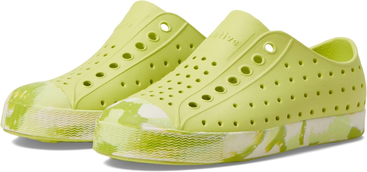 

Кроссовки Jefferson Sugarlite Marbled Native Shoes Kids, цвет Celery Green/Candy Celery Marble