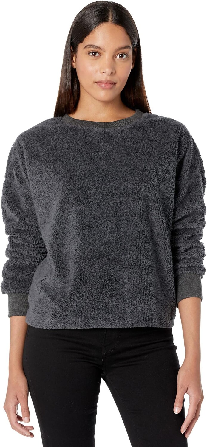 

Толстовка Dylan by True Grit Sherpa Drop Shoulder Crew Neck Sweatshirts, цвет Carbon