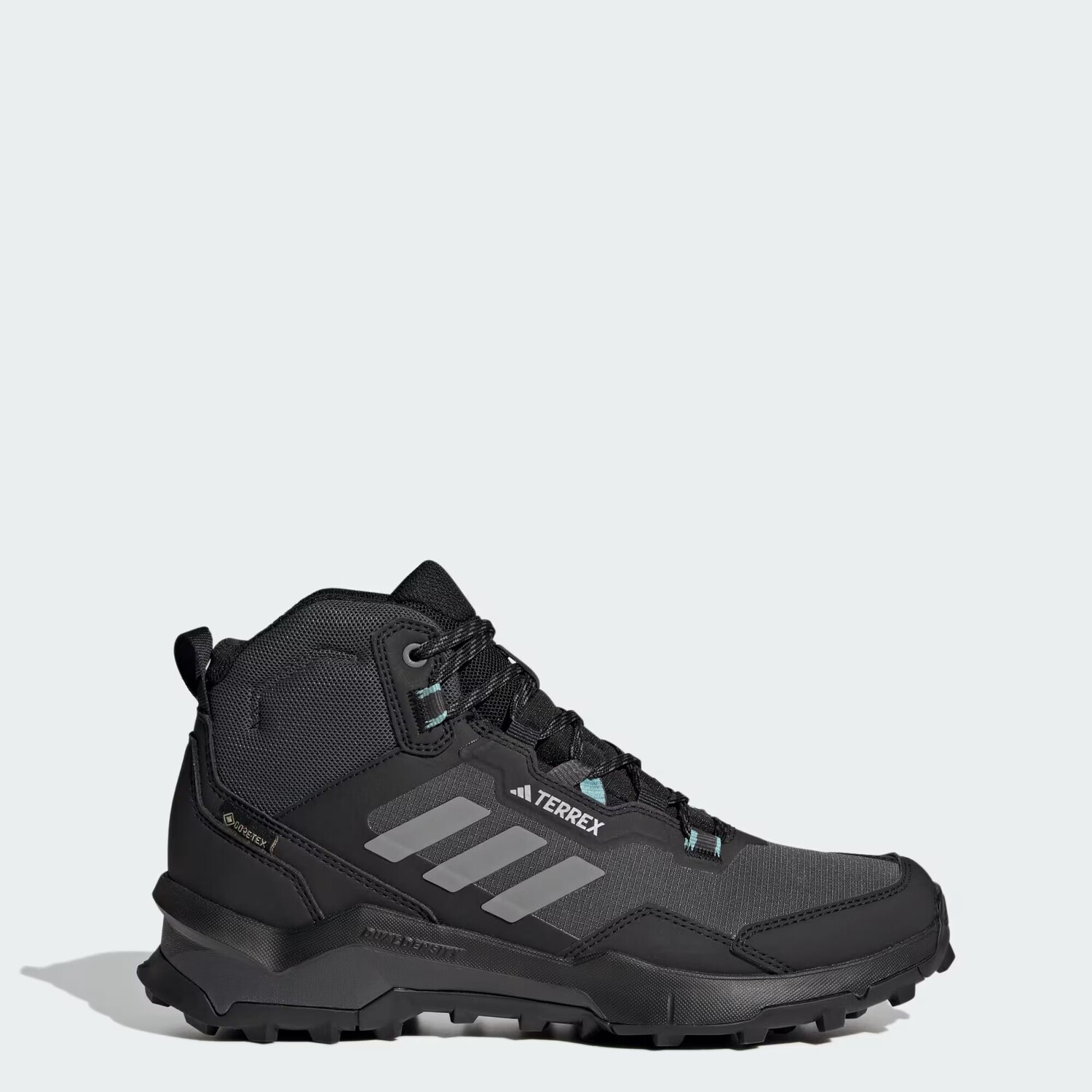 

Походные туфли TERREX AX4 Mid GORE-TEX Adidas, цвет Core Black/Grey Three/Mint Ton