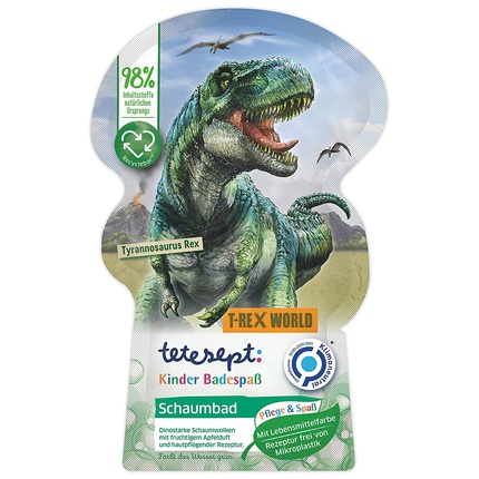 

tetesept Kids Bath Fun Пена для ванн T-Rex-World с фруктовым ароматом яблока и питательным алоэ вера, 40 мл