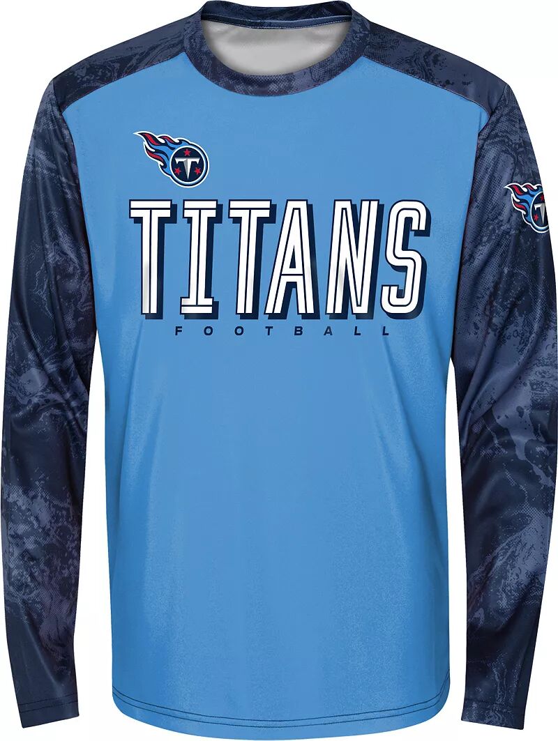 футболка team apparel размер xl бордовый Nfl Team Apparel Молодежная футболка Tennessee Titans Cover 2 с длинными рукавами