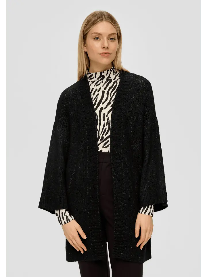 

Кардиган sOliver Strickjacke 3/4 Arm, черный