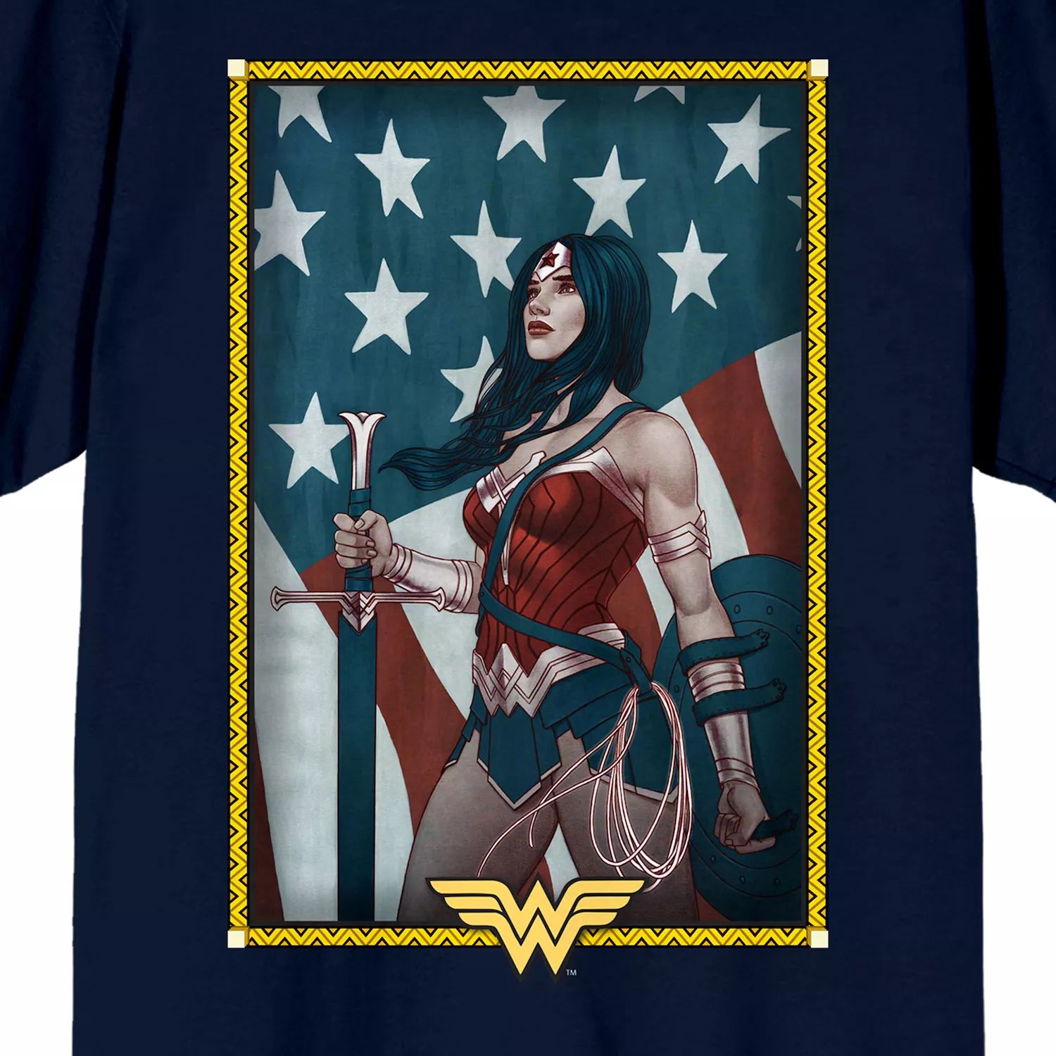 Мужская футболка Wonder Woman с щитком Licensed Character