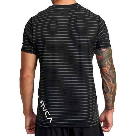 Рубашка с короткими рукавами в полоску Sport Vent мужская RVCA, черный