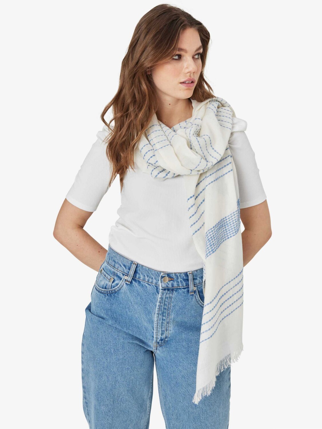 

Несделанный шарф Copenhagen Lania, Art Offwhite/Blue