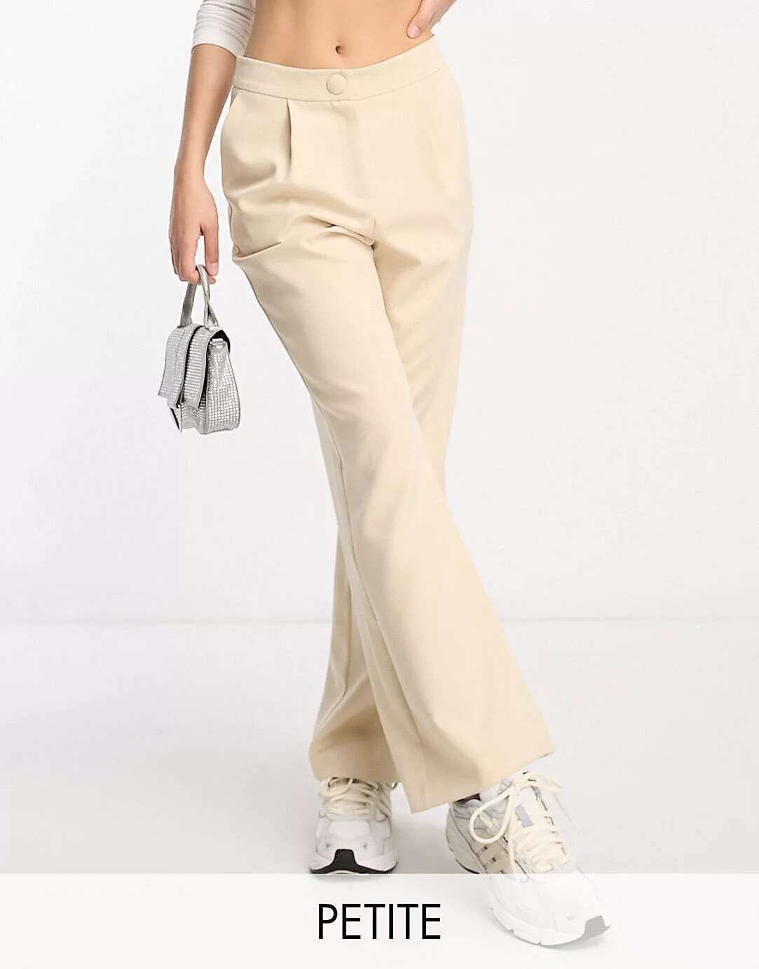 

Прямые брюки с напуском Miss Selfridge Petite Stone - STONE