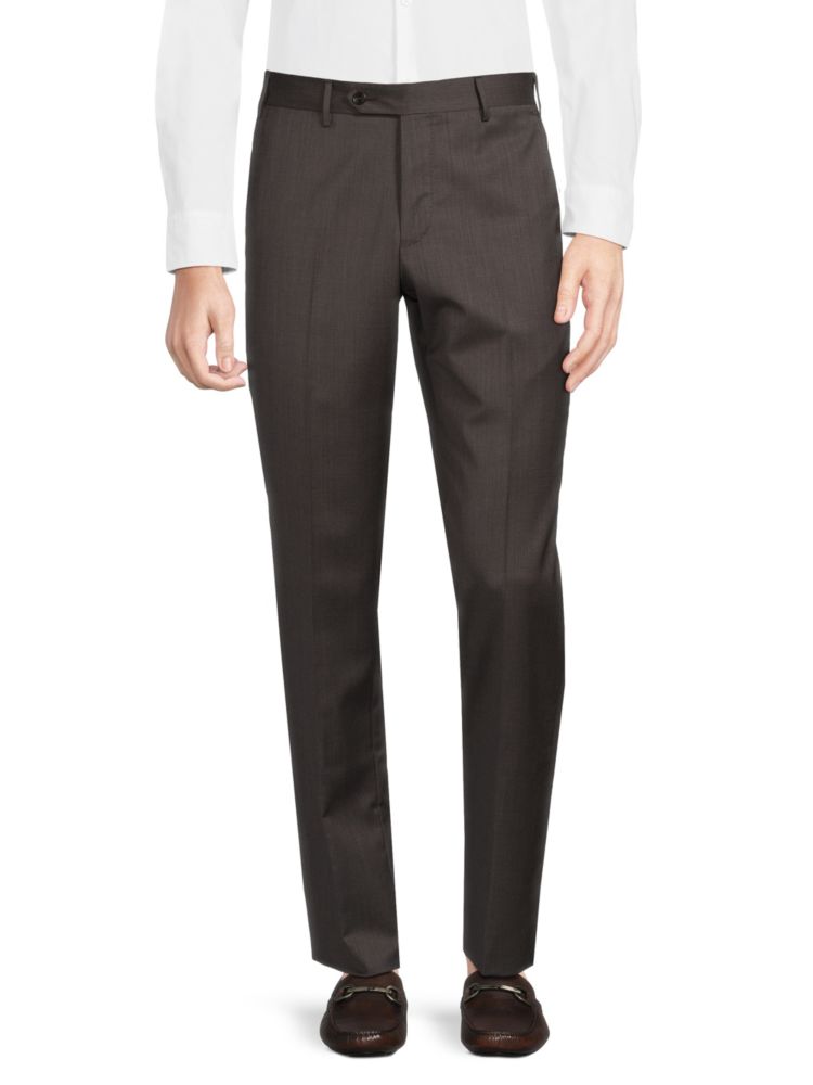 Шерстяные классические брюки Parker Zanella, цвет Medium Grey брюки шерстяные классические 46 размер