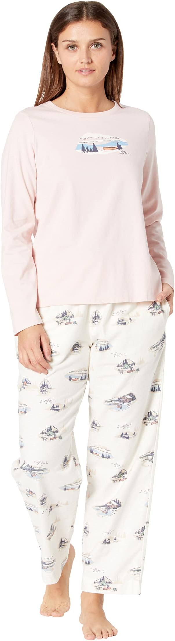 Пижамный комплект Petite Camp L.L.Bean, цвет Shell Pink
