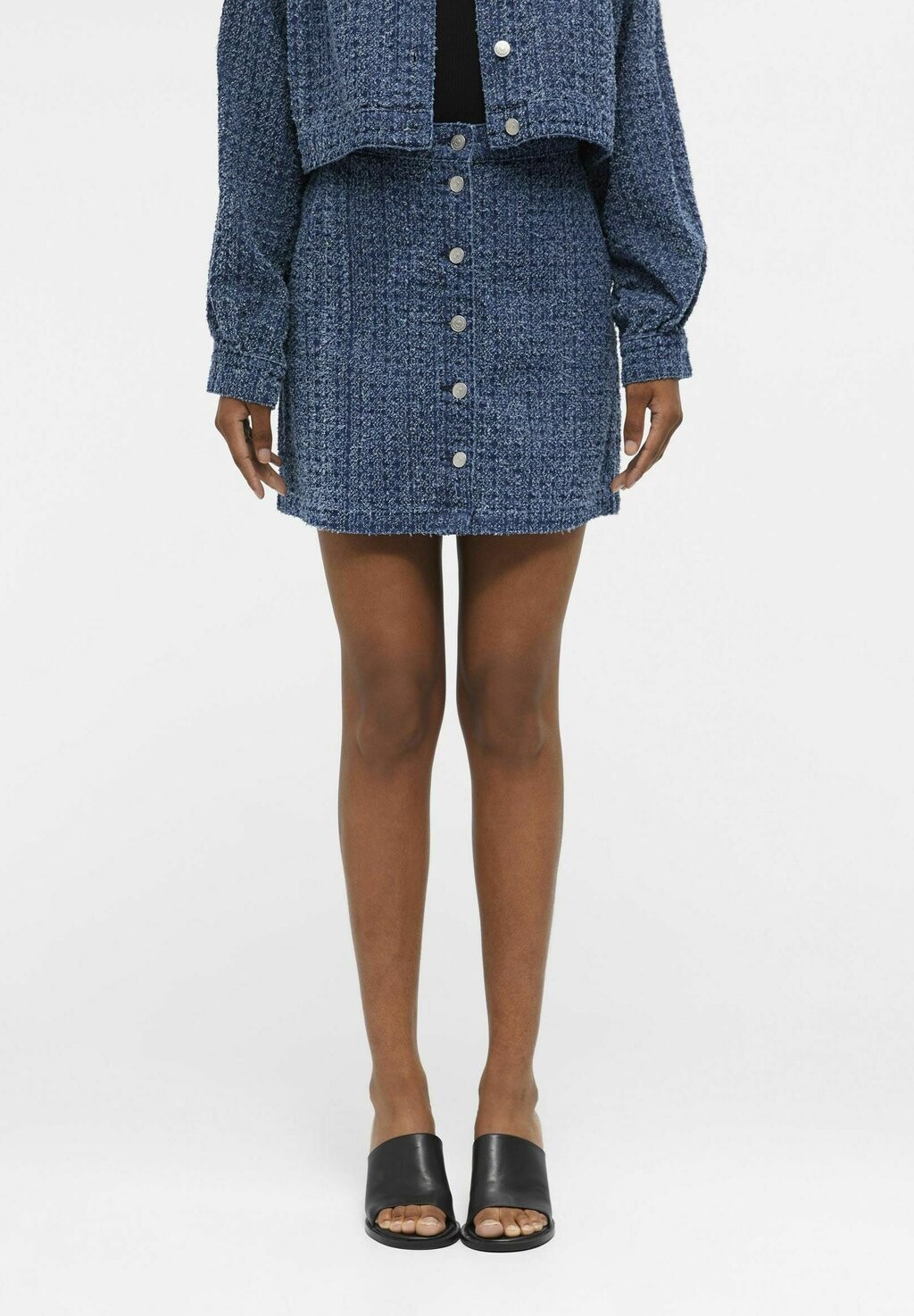 

Юбка-колокольчик Texturierter Object, цвет dark blue denim
