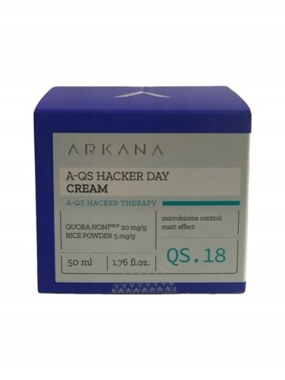 

Дневной крем, регулирующий микробиом кожи, 50 мл Arkana, A-QS Hacker Therapy