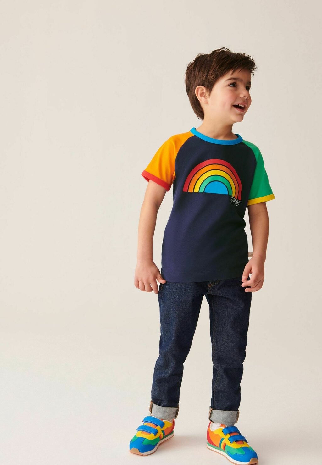 

Футболка с принтом JOOLS SHORT SLEEVE Little Bird, цвет navy rainbow