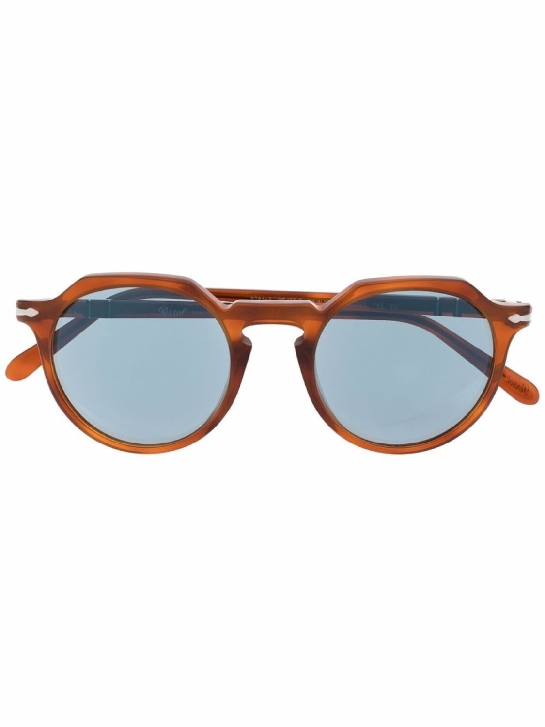 

Persol солнцезащитные очки в круглой оправе, коричневый