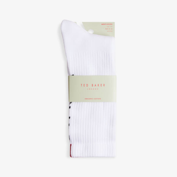 

Носки Redhot из жаккардового хлопка стретч с логотипом Ted Baker, белый