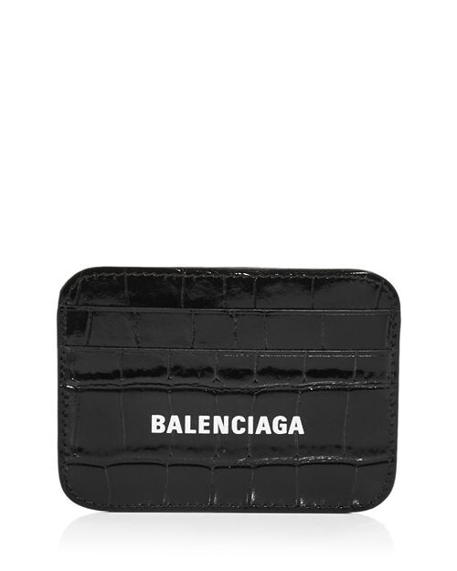 

Кожаный чехол для карточек с наличными Balenciaga, цвет Black