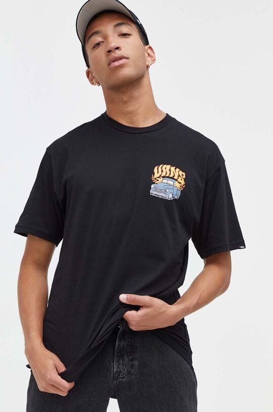 

Хлопковая футболка Vans, черный