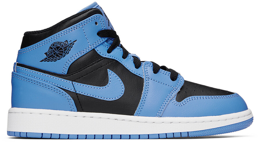 

Черные и синие детские кроссовки Nike Jordan Kids Air Jordan 1 Mid Big