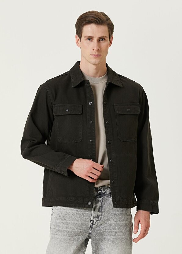 

Джинсовая рубашка carlton антрацитового цвета AllSaints