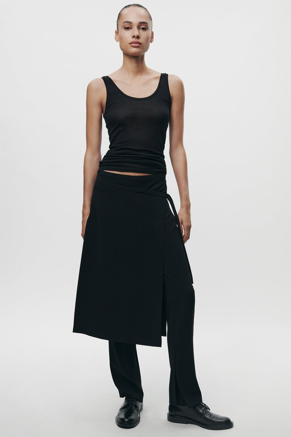 

Хлопковый топ ZARA, черный