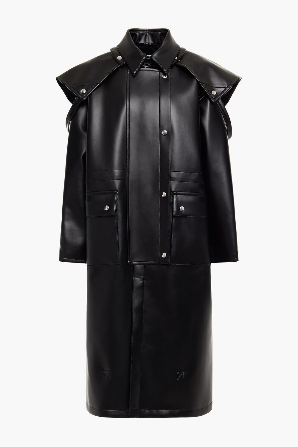 

Пальто оверсайз из искусственной кожи MAISON MARGIELA, черный