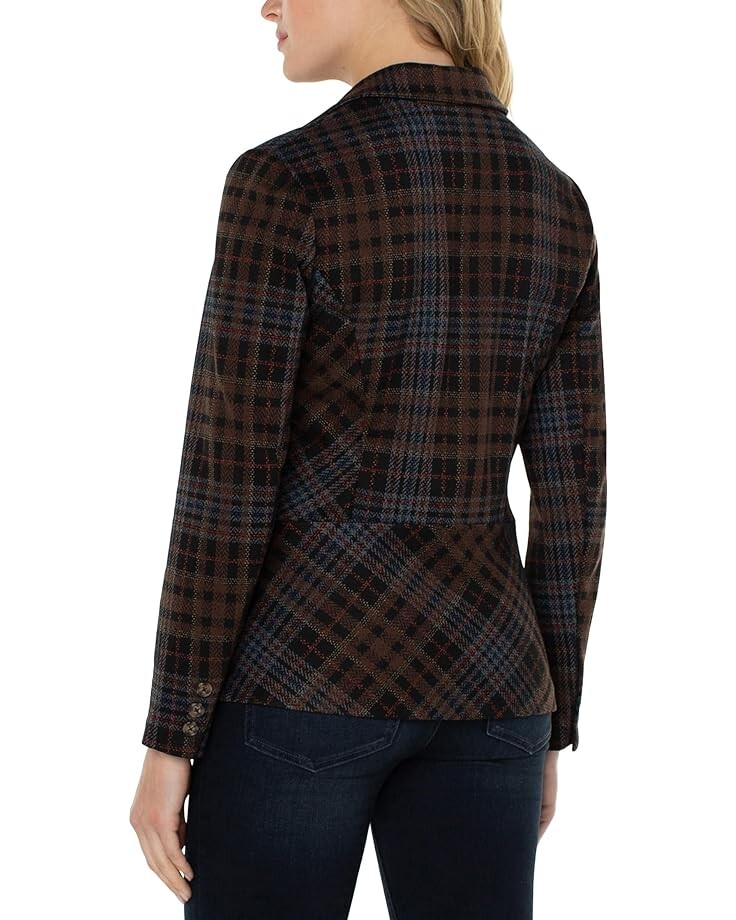 

Блейзер Liverpool Los Angeles Notch Collar Blazer, цвет Black Brown Tartan Plaid