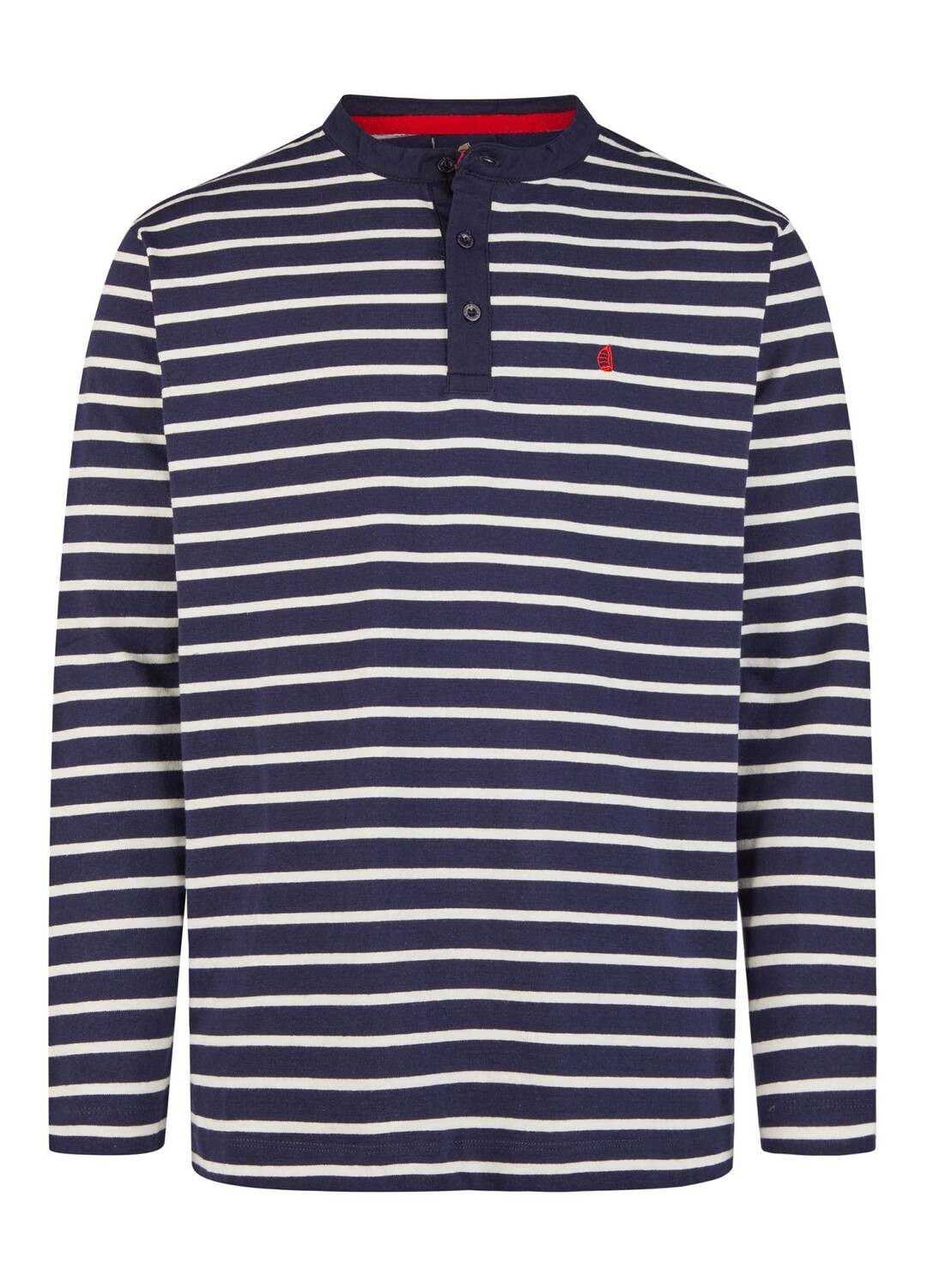 

Лонгслив Wind Sportswear gestreift mit Knopfleiste, цвет navy weiß
