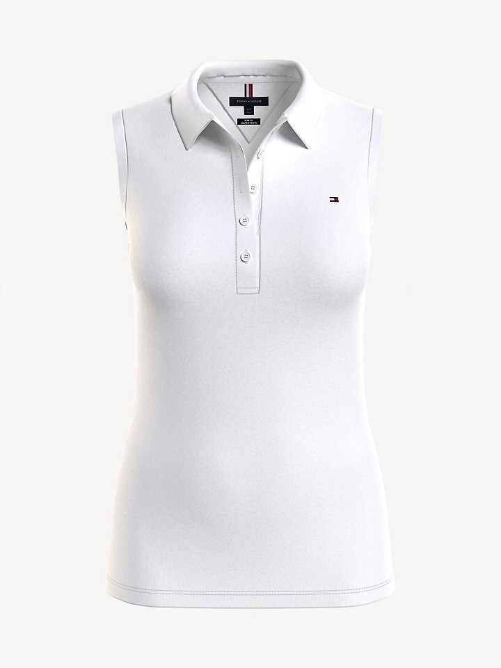 

Однотонная рубашка-поло без рукавов Slim Fit Tommy Hilfiger