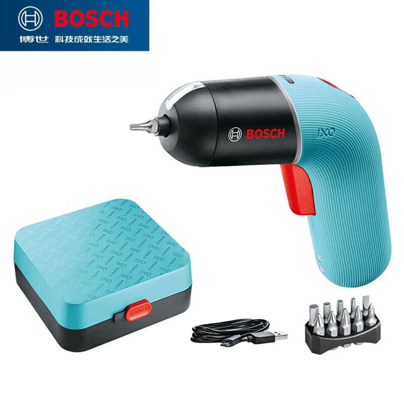 Отвертка электрическая Bosch Ixo с насадками, синий