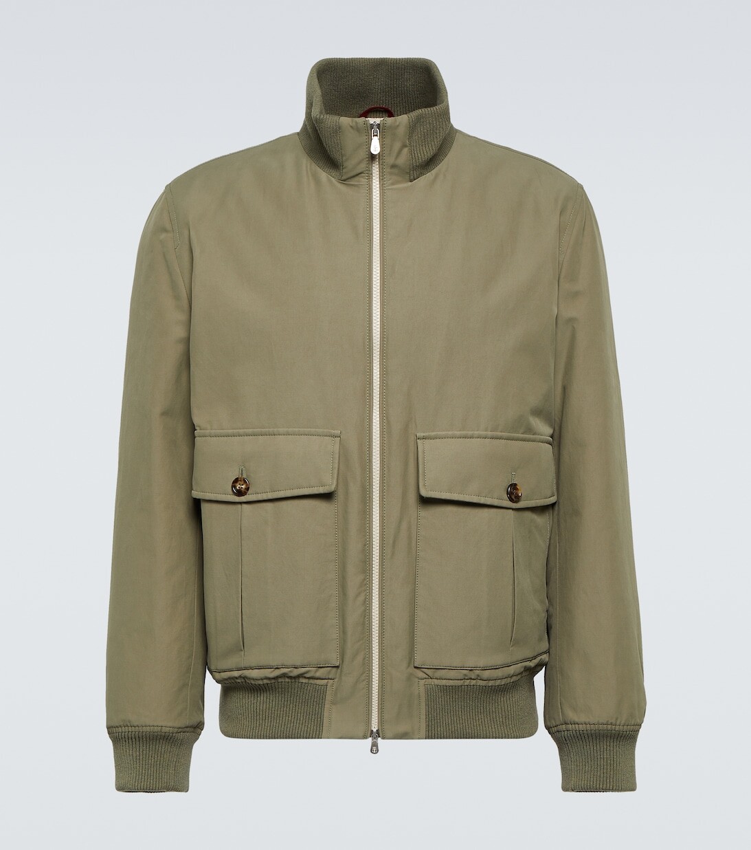 

Куртка Blouson из смесового хлопка Brunello Cucinelli, зеленый