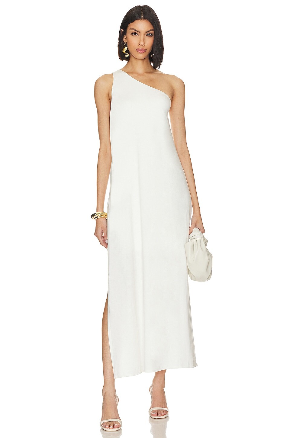 

Платье krisa Layered One Shoulder, кремовый, Бежевый