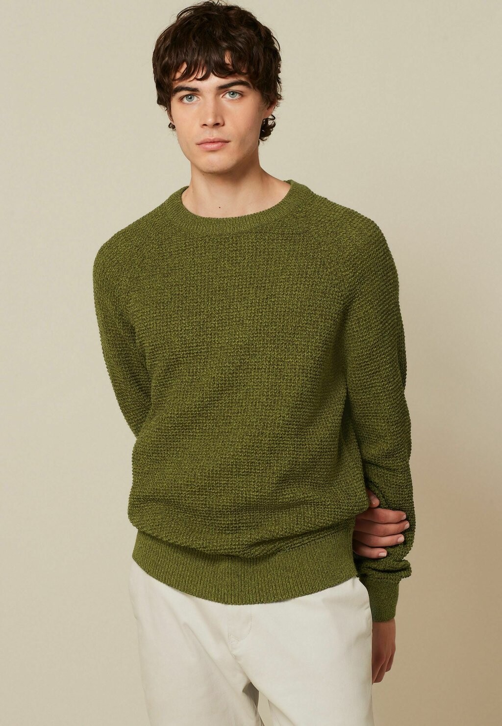 

Свитер Textured Crew Next, цвет olive green