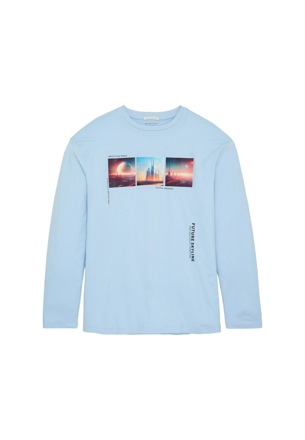 

Рубашка с длинным рукавом TOM TAILOR, цвет soft charming blue