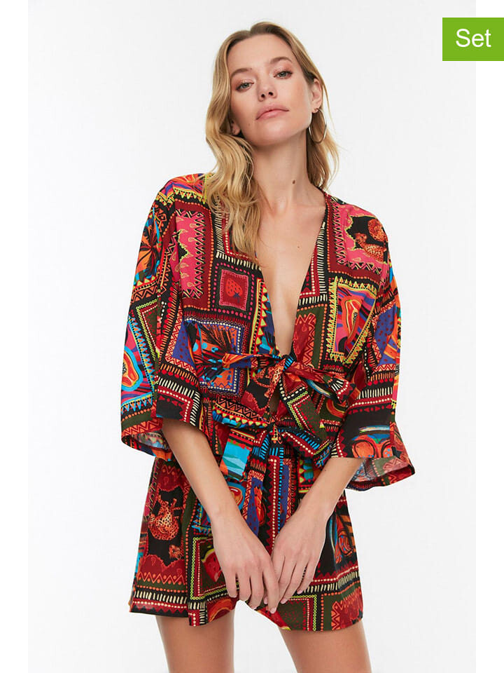 

Блуза trendyol 2tlg Outfit, цвет rot/bunt