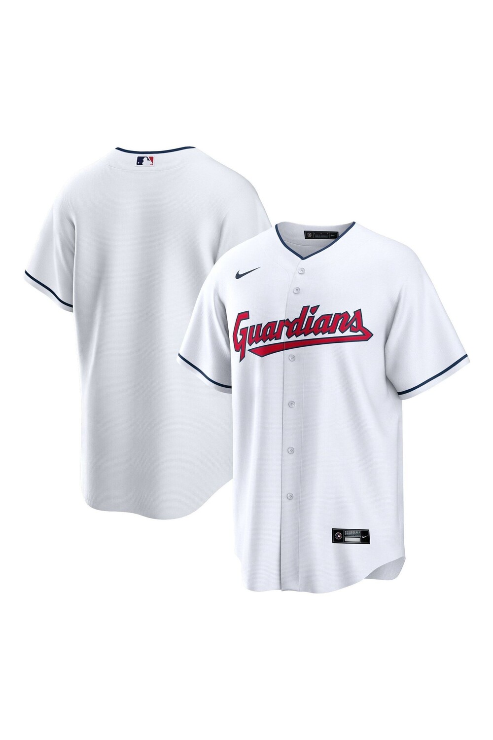 

Официальная копия домашней футболки Cleveland Guardians Nike, белый