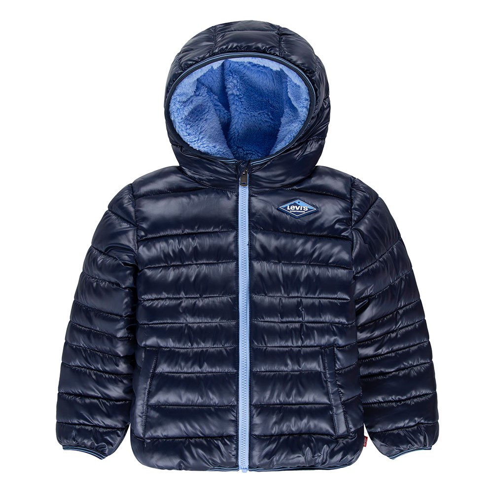 цена Куртка Levi's Sherpa Lined Baby Puffer, синий