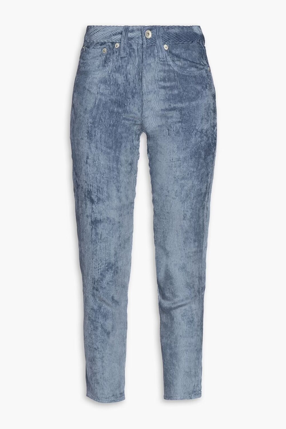 

Укороченные вельветовые зауженные брюки Rosa Rag & Bone, цвет Slate blue