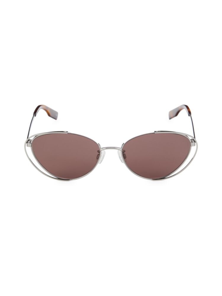 

Овальные солнцезащитные очки 58MM Mcq Alexander Mcqueen, цвет Ruthenium