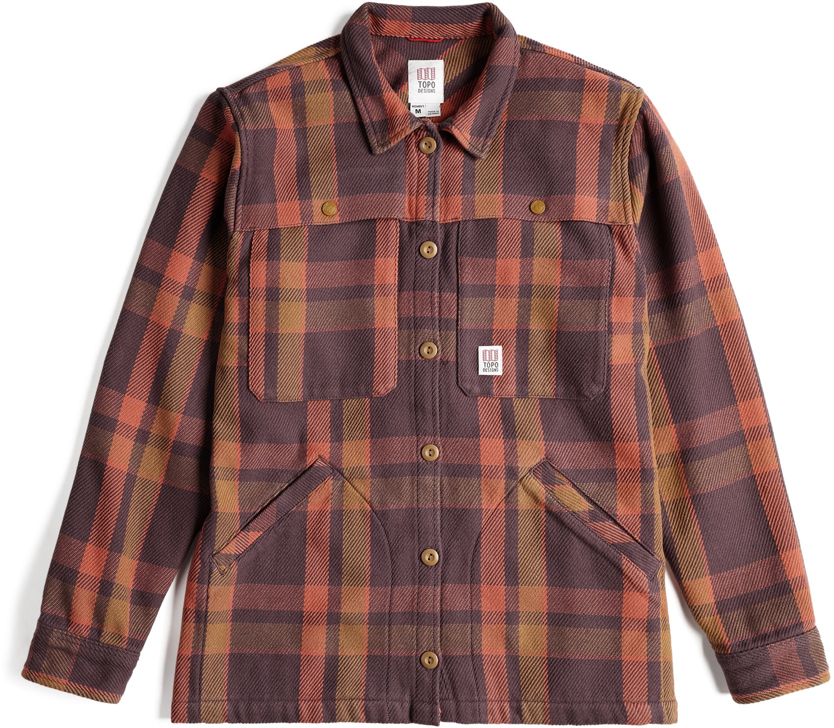 цена Куртка-рубашка Mountain - женская Topo Designs, фиолетовый